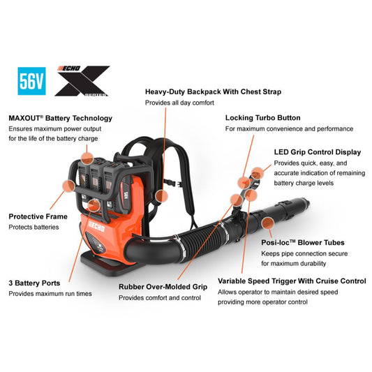 ECHO BATTERY POWERED BACKPACK BLOWER DPB-5900TM2H-3
