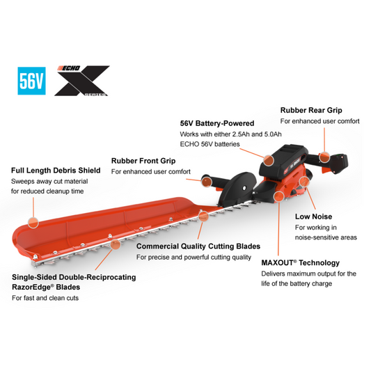 ECHO BATTERY POWERED HEDGE TRIMMER DHCS-2800R1