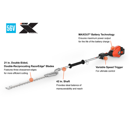 ECHO BATTERY POWERED HEDGE TRIMMER DSHC-2600R2