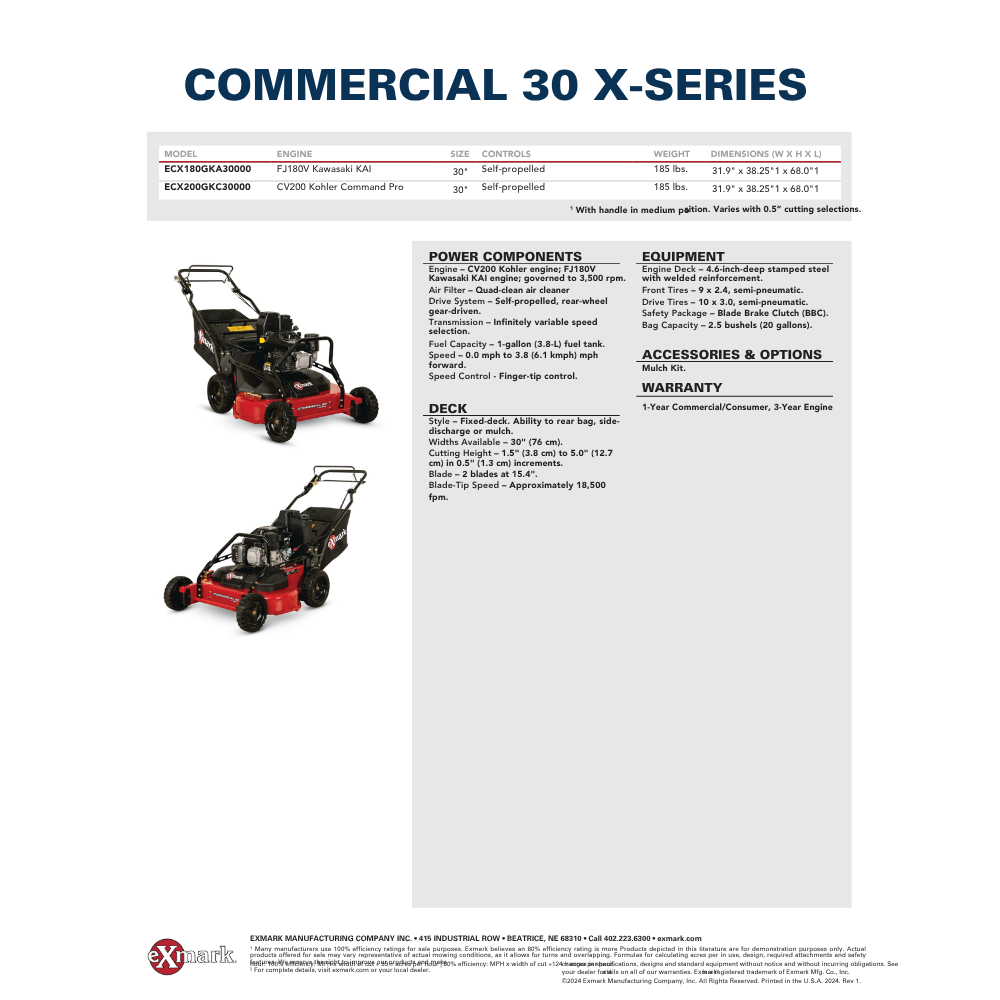 EXMARK COMMERCIAL 30 (KAWASAKI ENGINE)